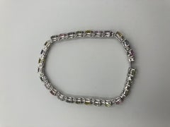 Magnificent Multi-Color Sapphire Tennis Bracelet 18 Karat