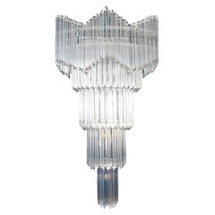 Magnificent Multitier Triedi Crystal Prism Chandelier