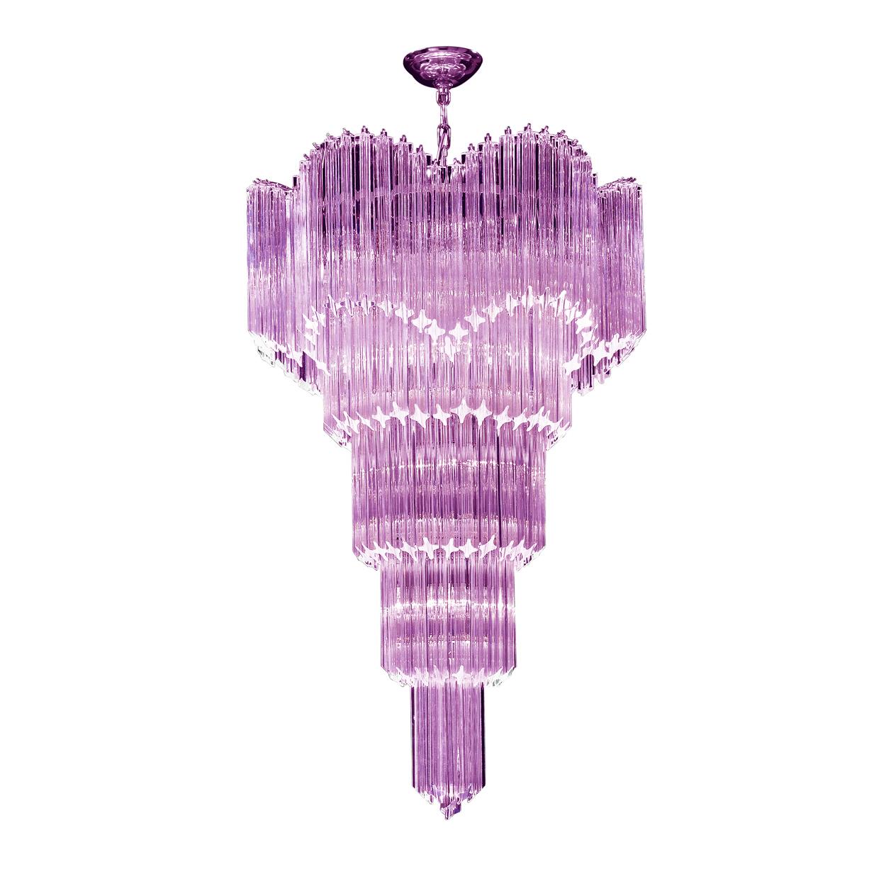 Magnificent Multitier Triedi Crystal Prism Chandelier For Sale 1