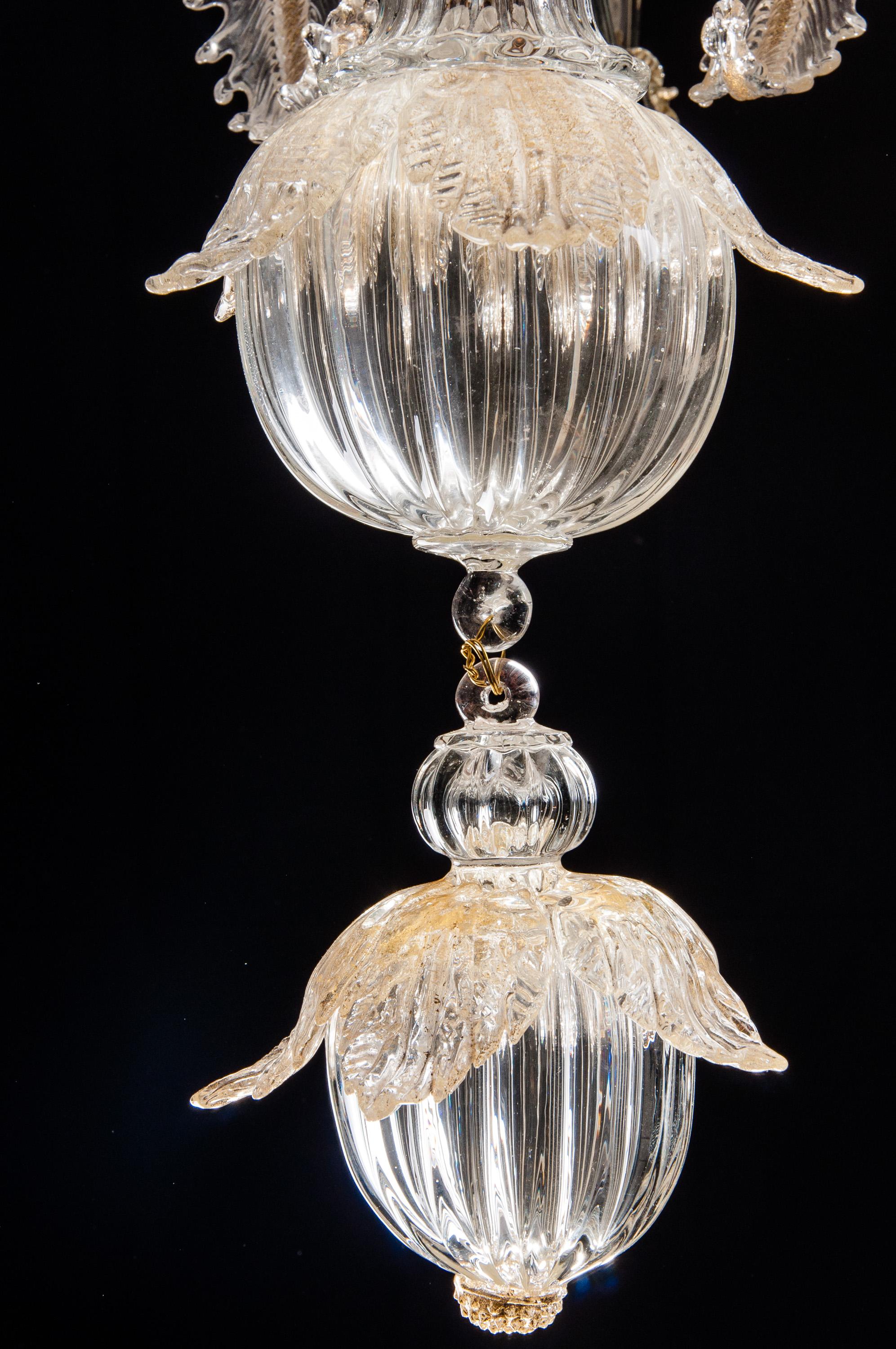Magnificent Murano Glass Chandeliers by Archimede Seguso, 1960 For Sale 6
