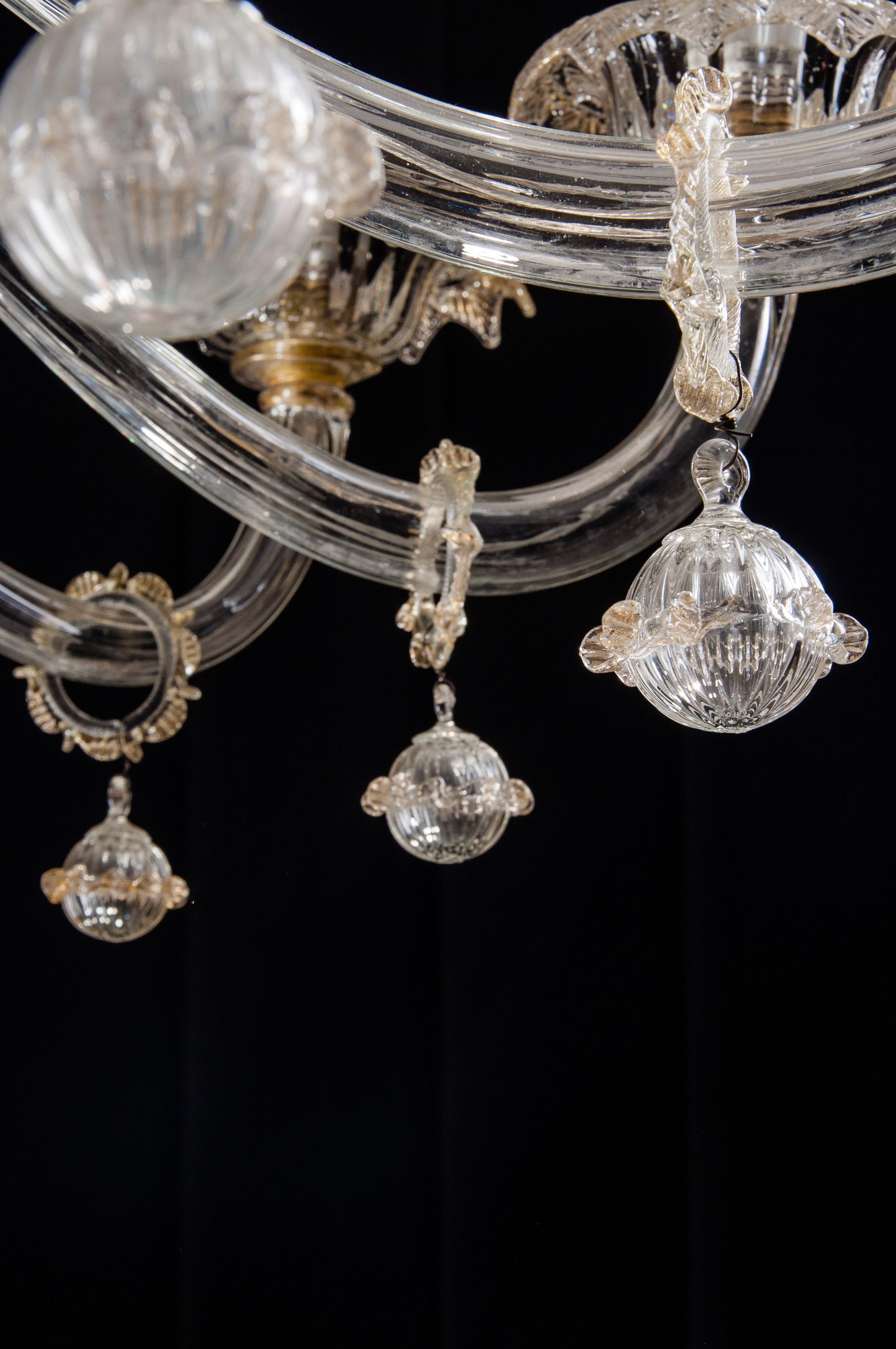 Magnificent Murano Glass Chandeliers by Archimede Seguso, 1960 For Sale 7