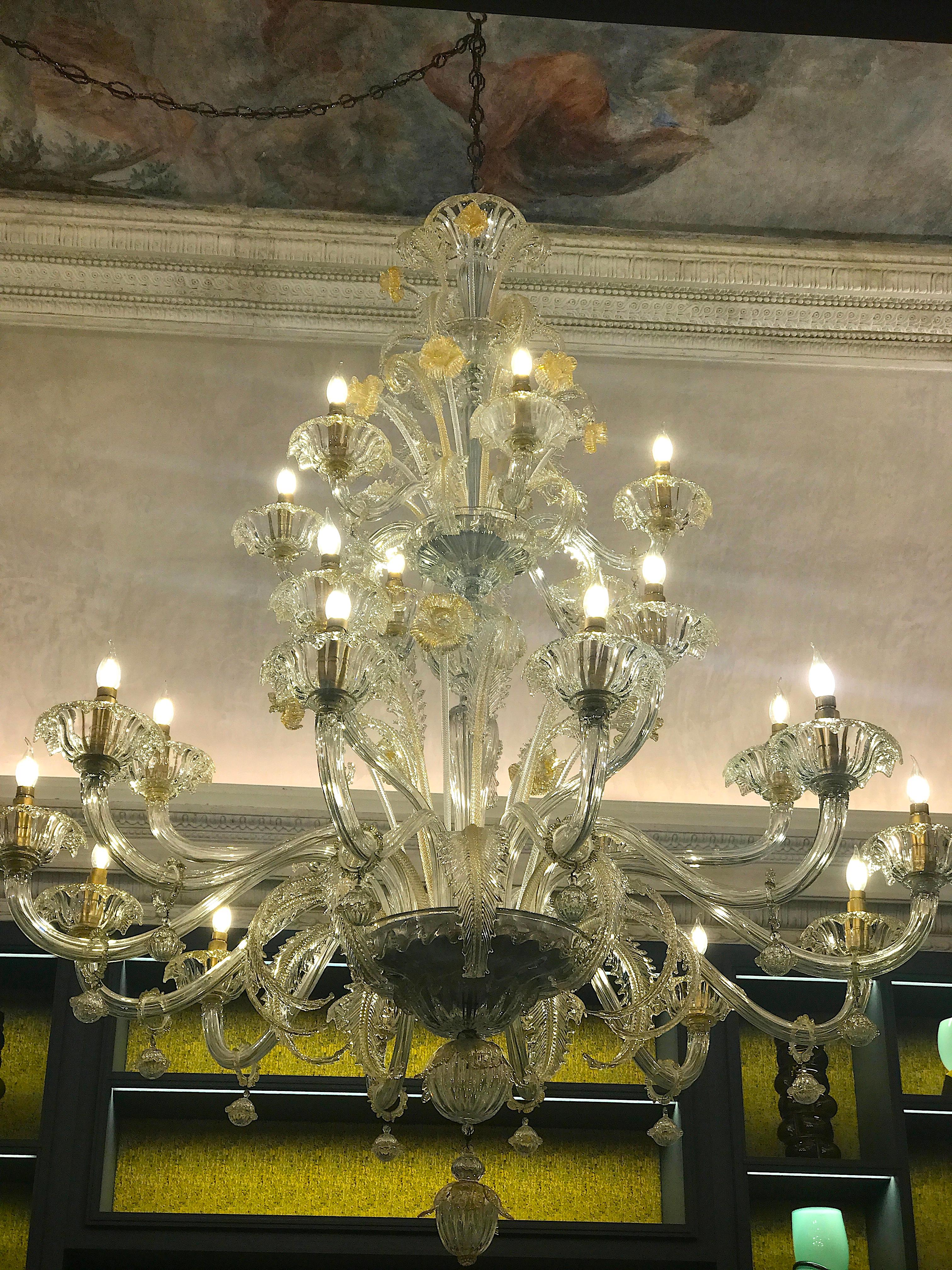 Magnificent Murano Glass Chandeliers by Archimede Seguso, 1960 9