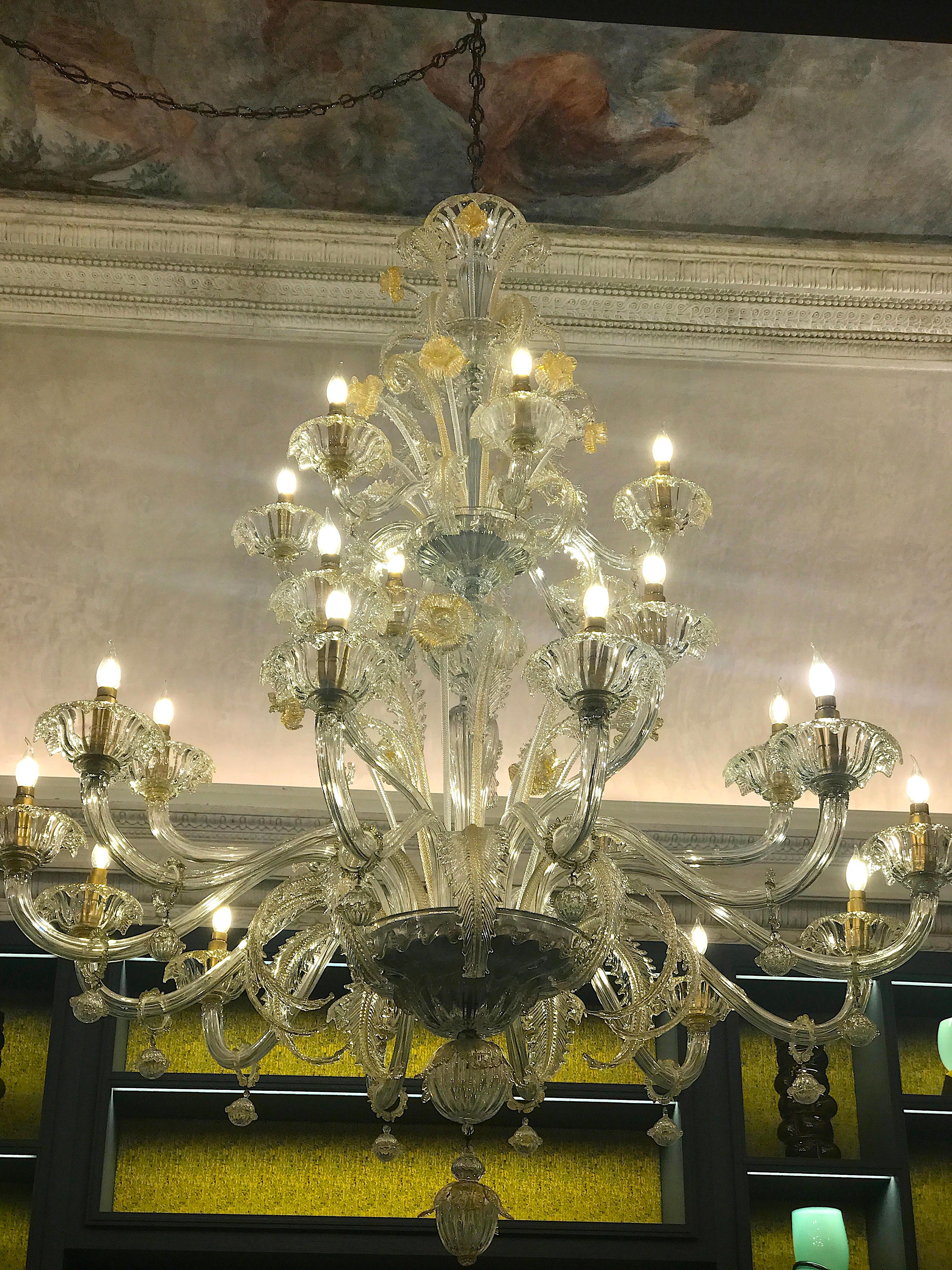 Magnificent Murano Glass Chandeliers by Archimede Seguso, 1960 11