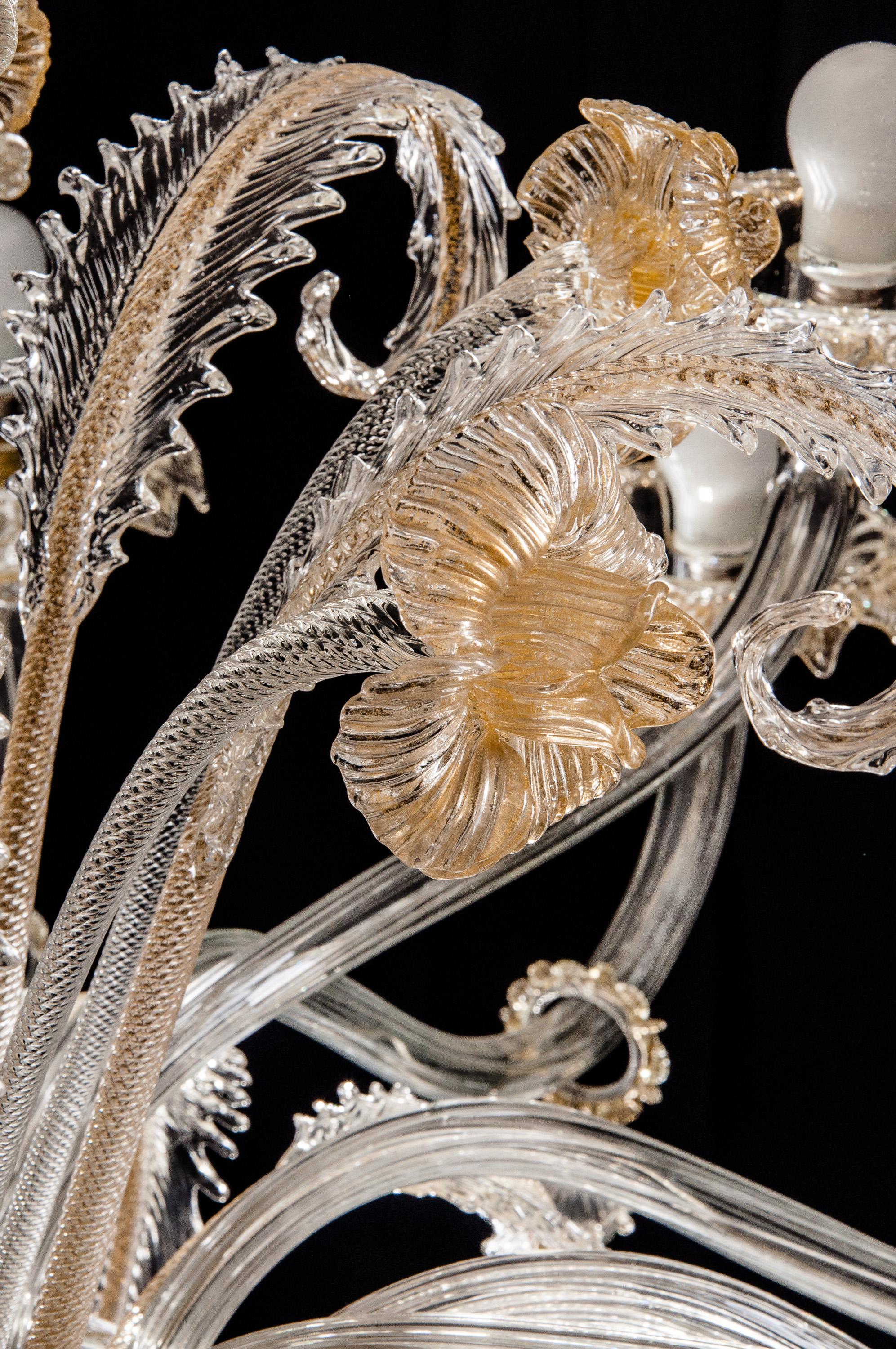 Magnificent Murano Glass Chandeliers by Archimede Seguso, 1960 For Sale 11