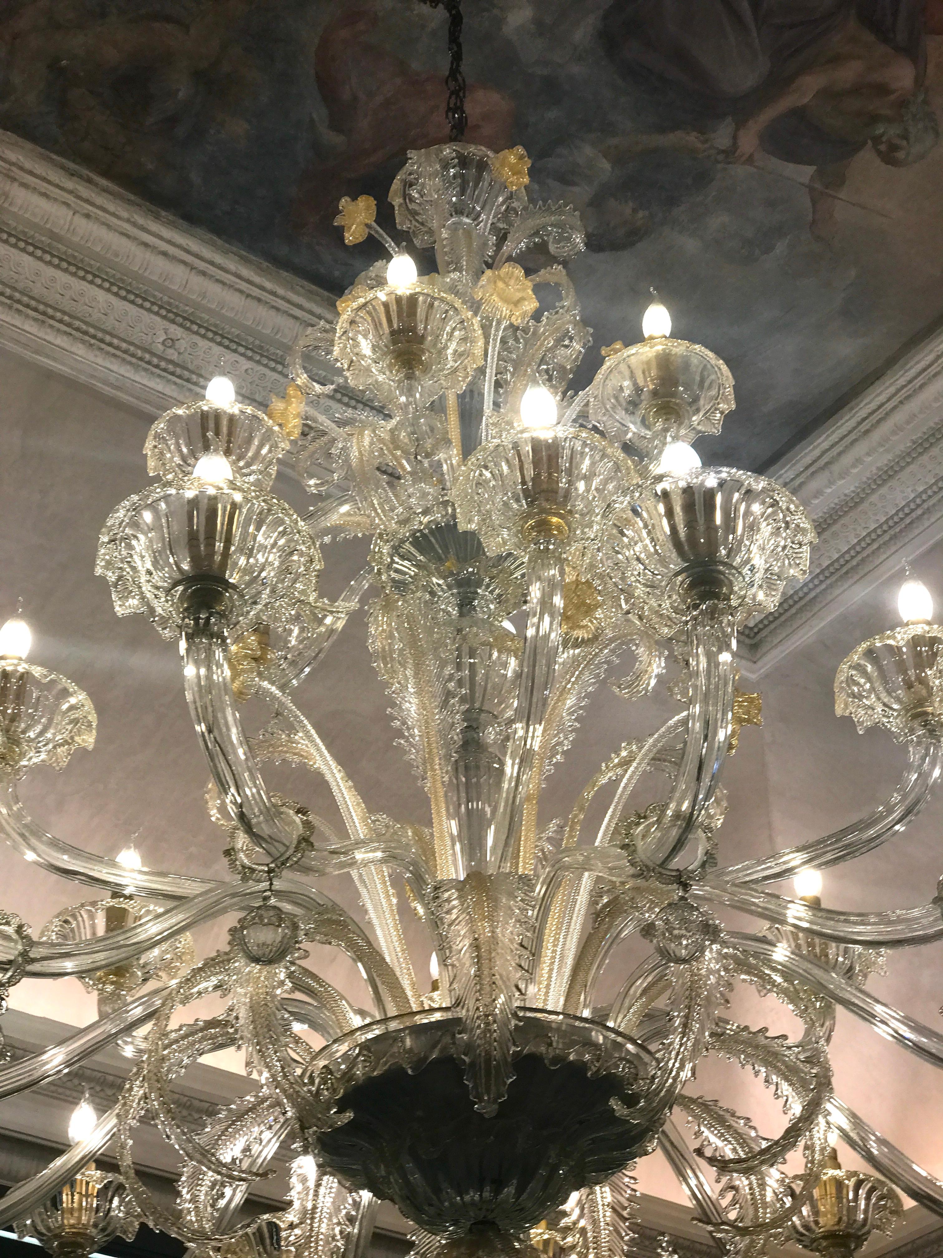 Magnificent Murano Glass Chandeliers by Archimede Seguso, 1960 12