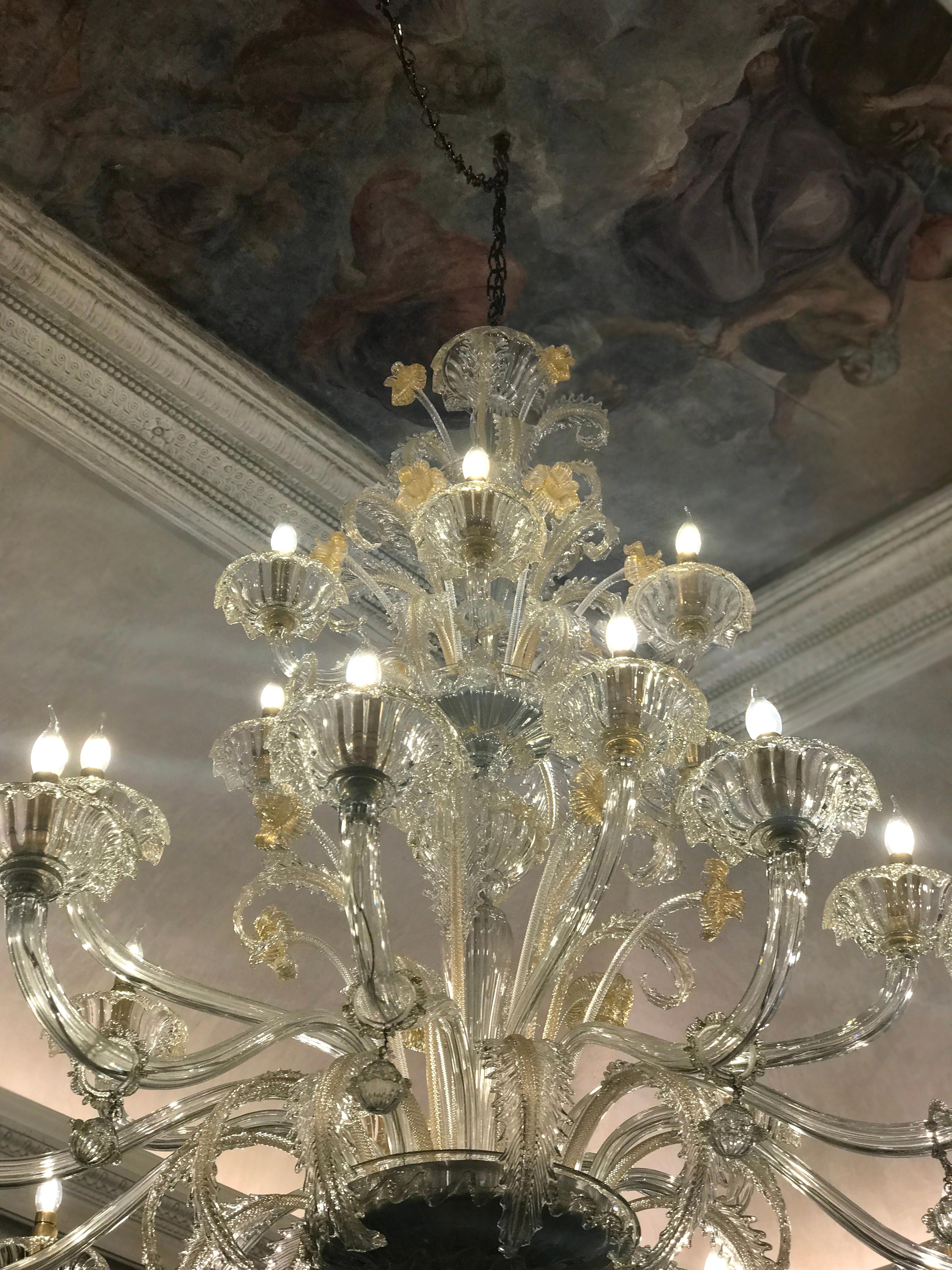 Magnificent Murano Glass Chandeliers by Archimede Seguso, 1960 In Excellent Condition For Sale In Rome, IT