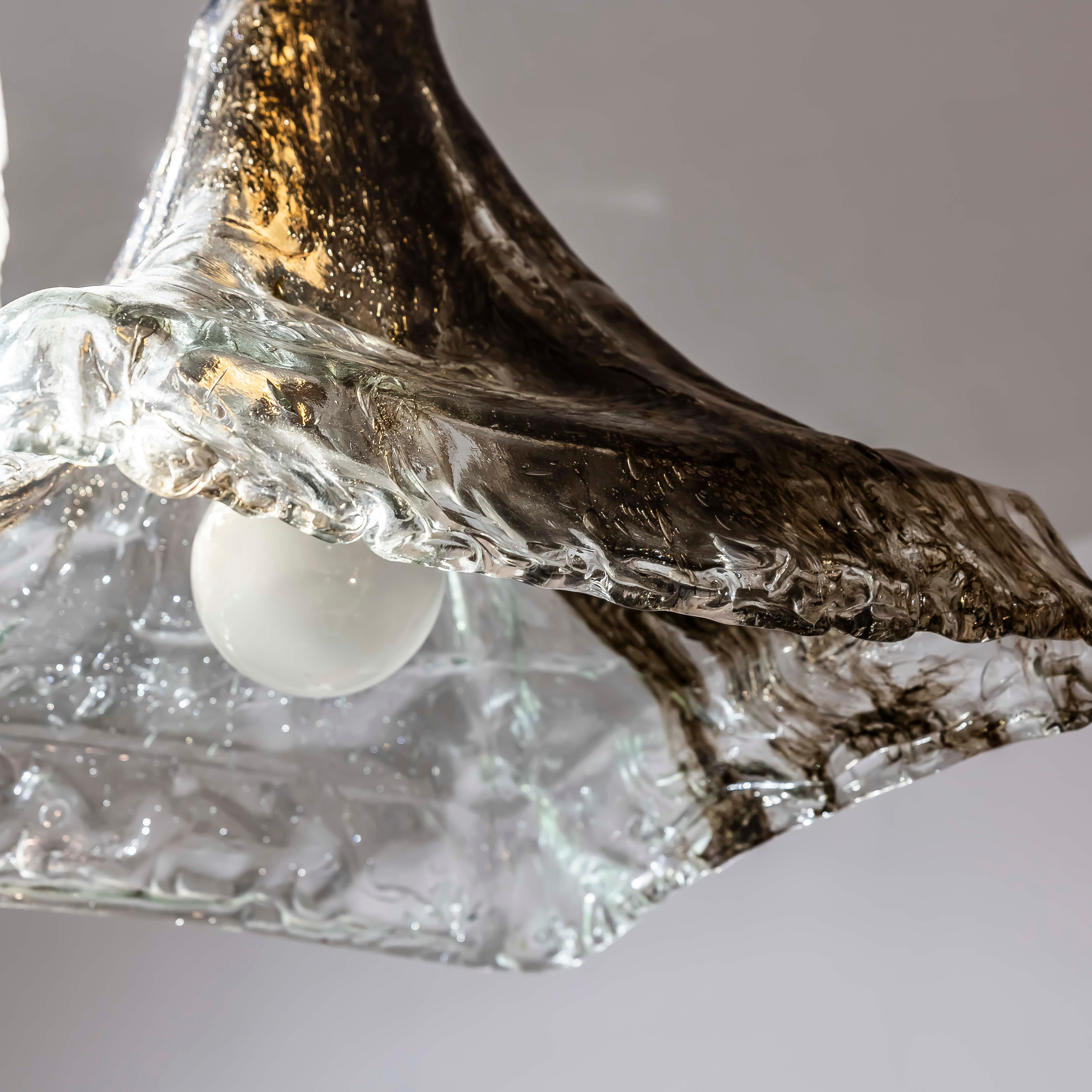 Magnifique lampe suspendue en verre de Murano par Carlo Nason pour Mazzega, Italie, années 1970 6