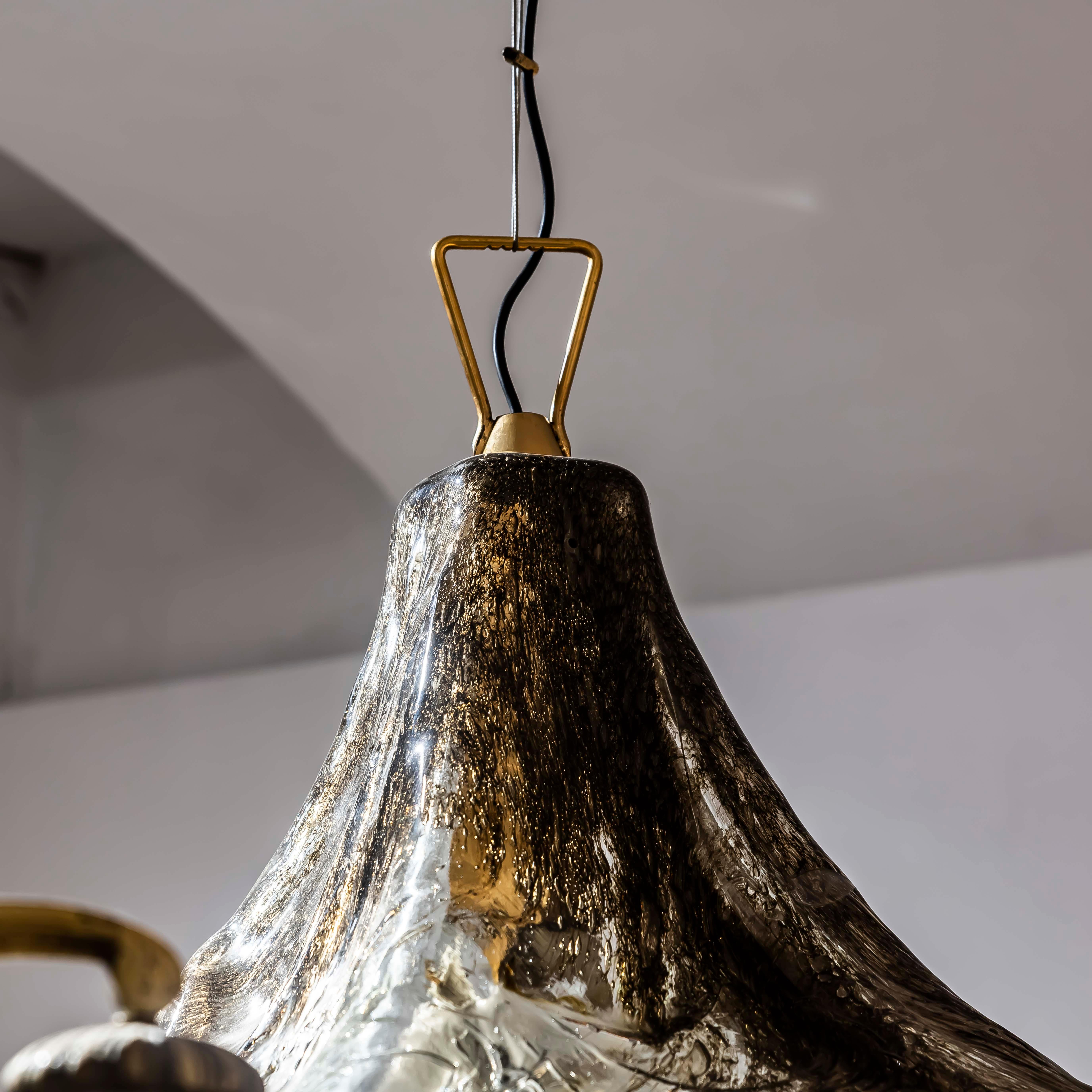 Magnifique lampe suspendue en verre de Murano par Carlo Nason pour Mazzega, Italie, années 1970 7