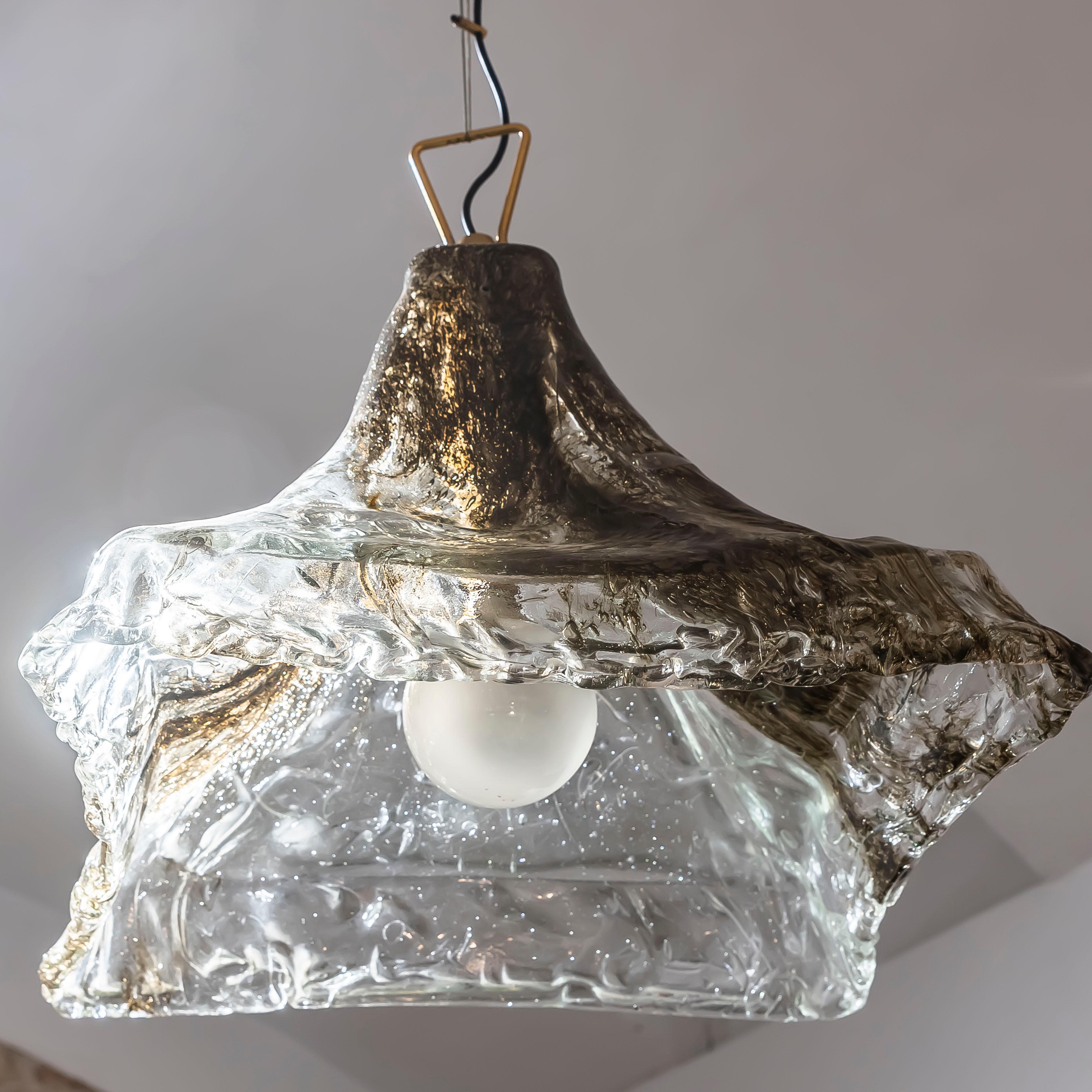 Magnifique lampe suspendue en verre de Murano par Carlo Nason pour Mazzega, Italie, années 1970 8