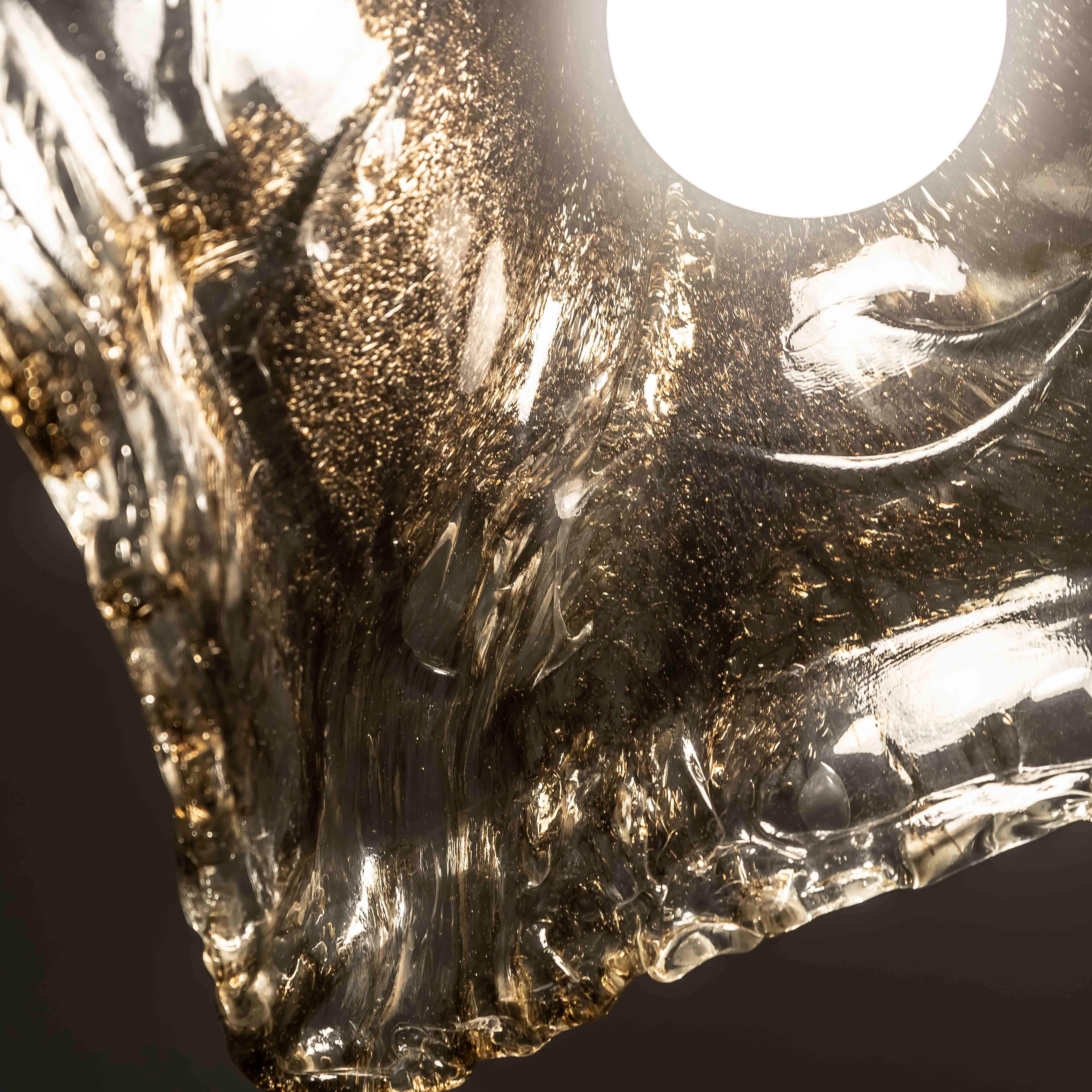 Magnifique lampe suspendue en verre de Murano par Carlo Nason pour Mazzega, Italie, années 1970 1