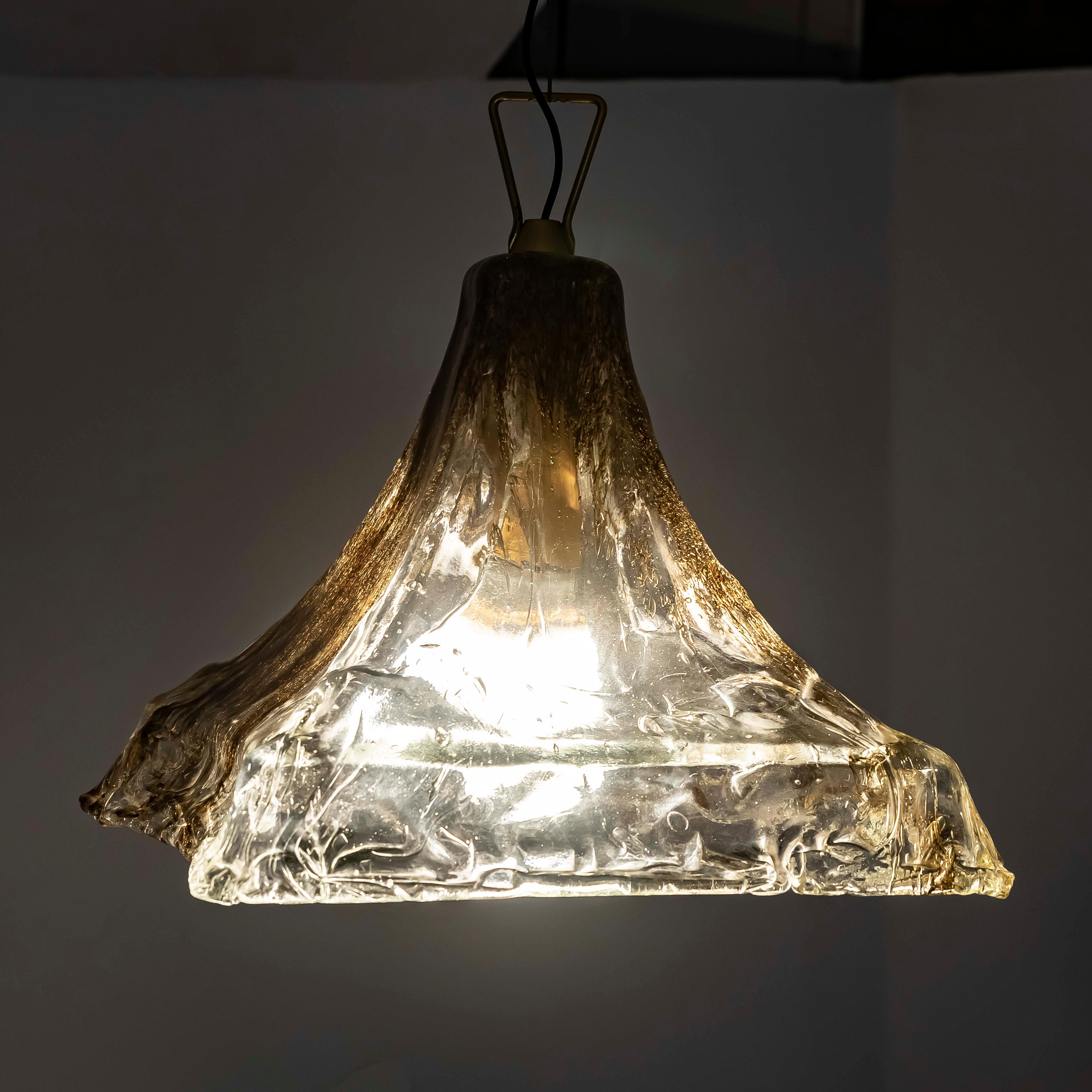 Magnifique lampe suspendue en verre de Murano par Carlo Nason pour Mazzega, Italie, années 1970 2