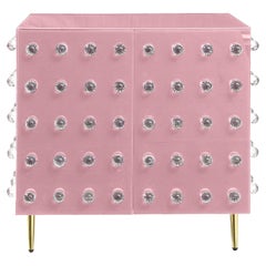  Magnifique armoire italienne rose de Murano, douze bijoux disponibles 