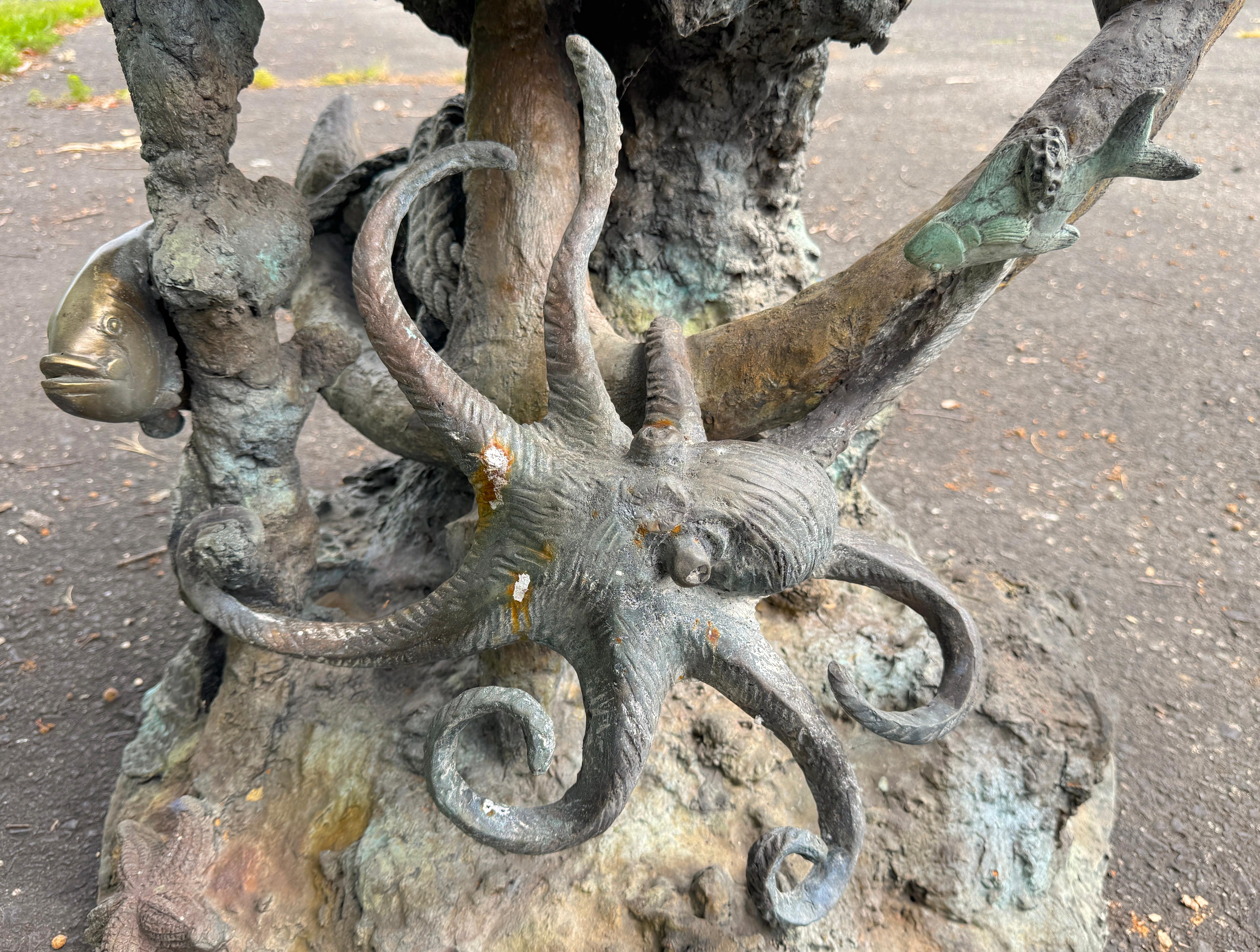 Magnificent Nautical Bronze Fountain Statue For Sale 5