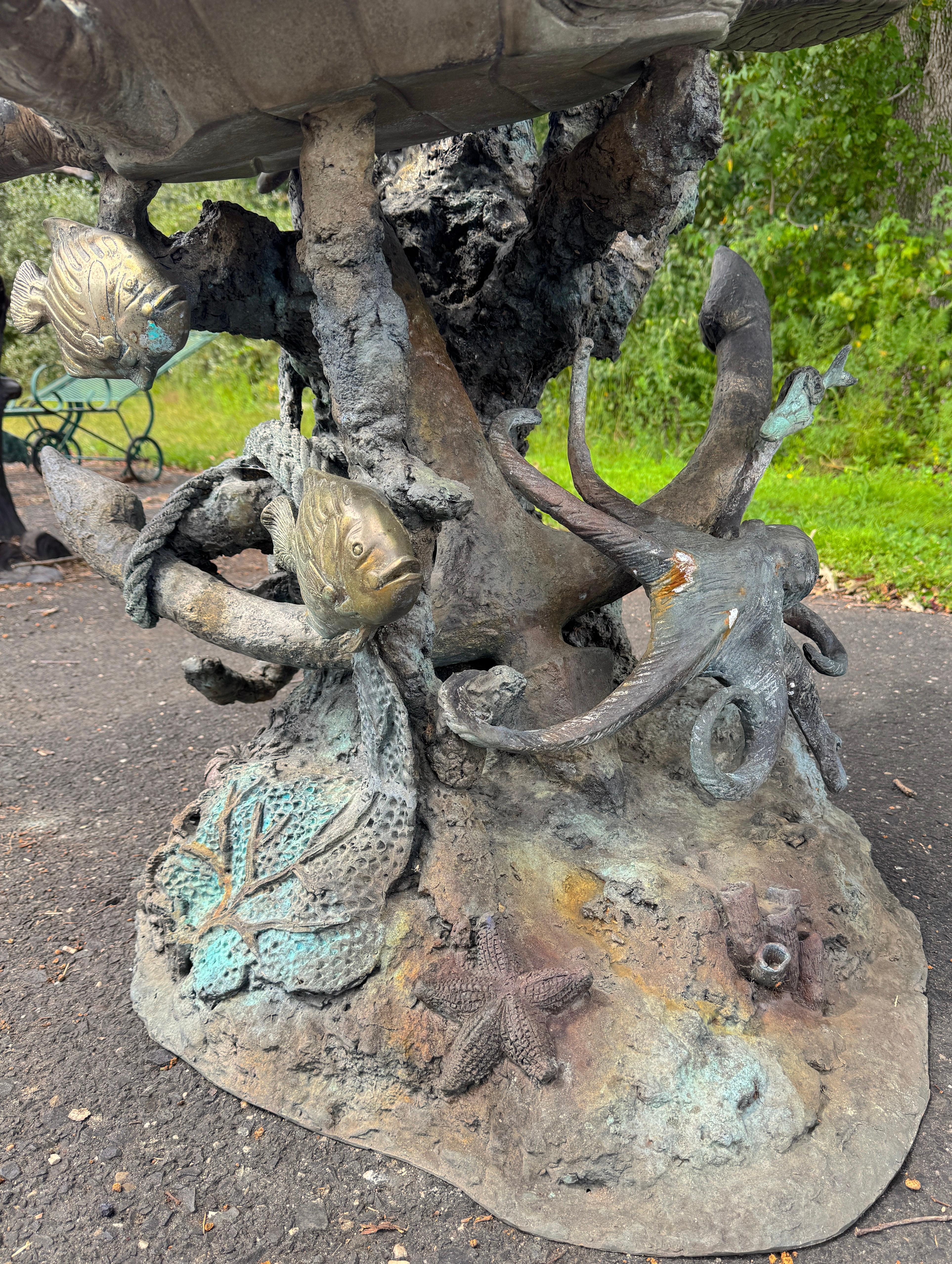 Magnificent Nautical Bronze Fountain Statue For Sale 12