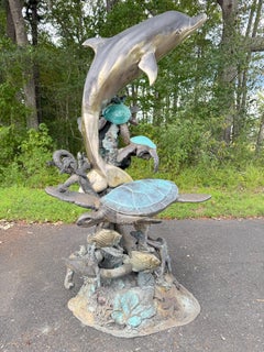 Magnificent Nautical Bronze Fountain Statue