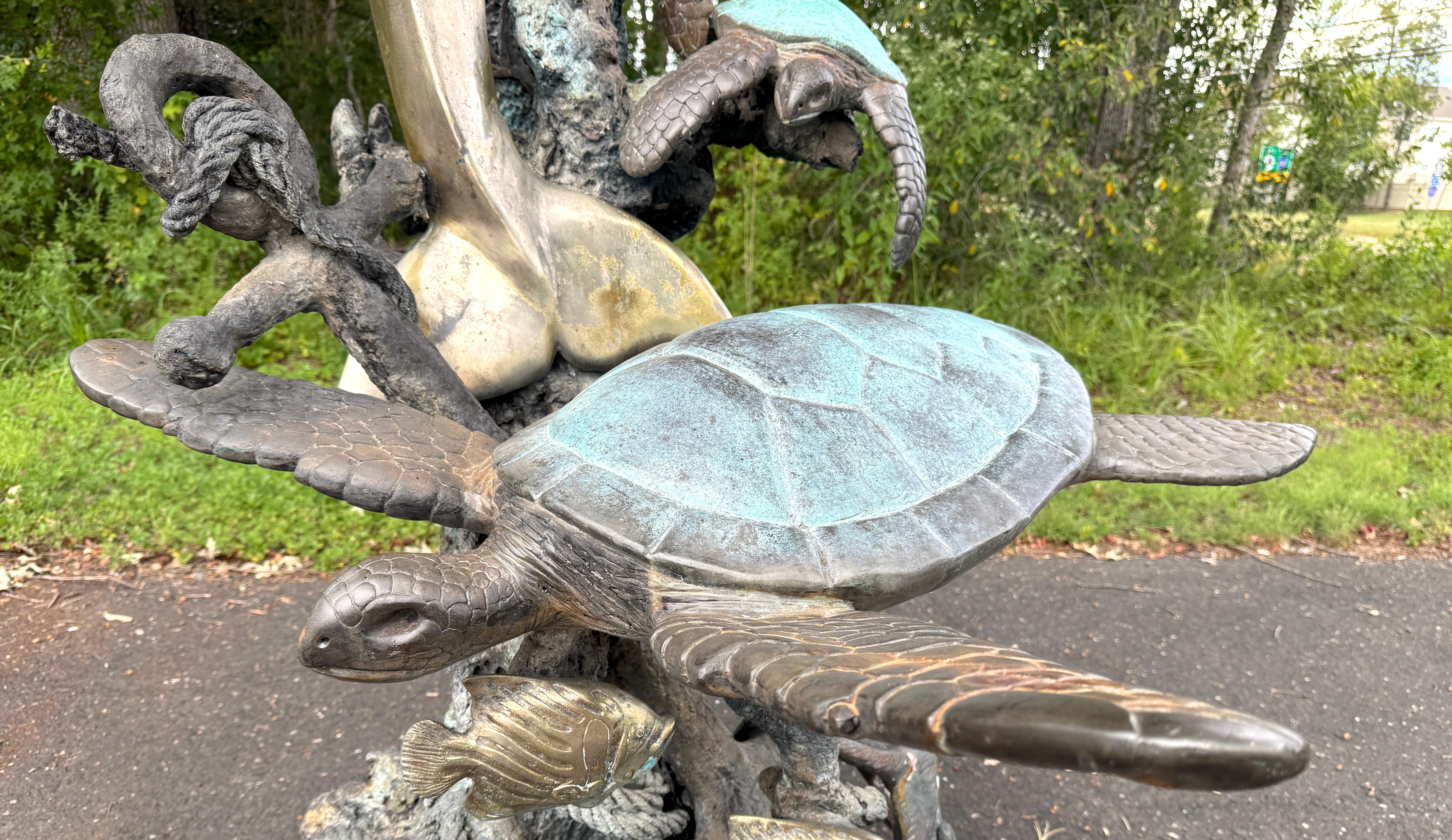 20th Century Magnificent Nautical Bronze Fountain Statue For Sale