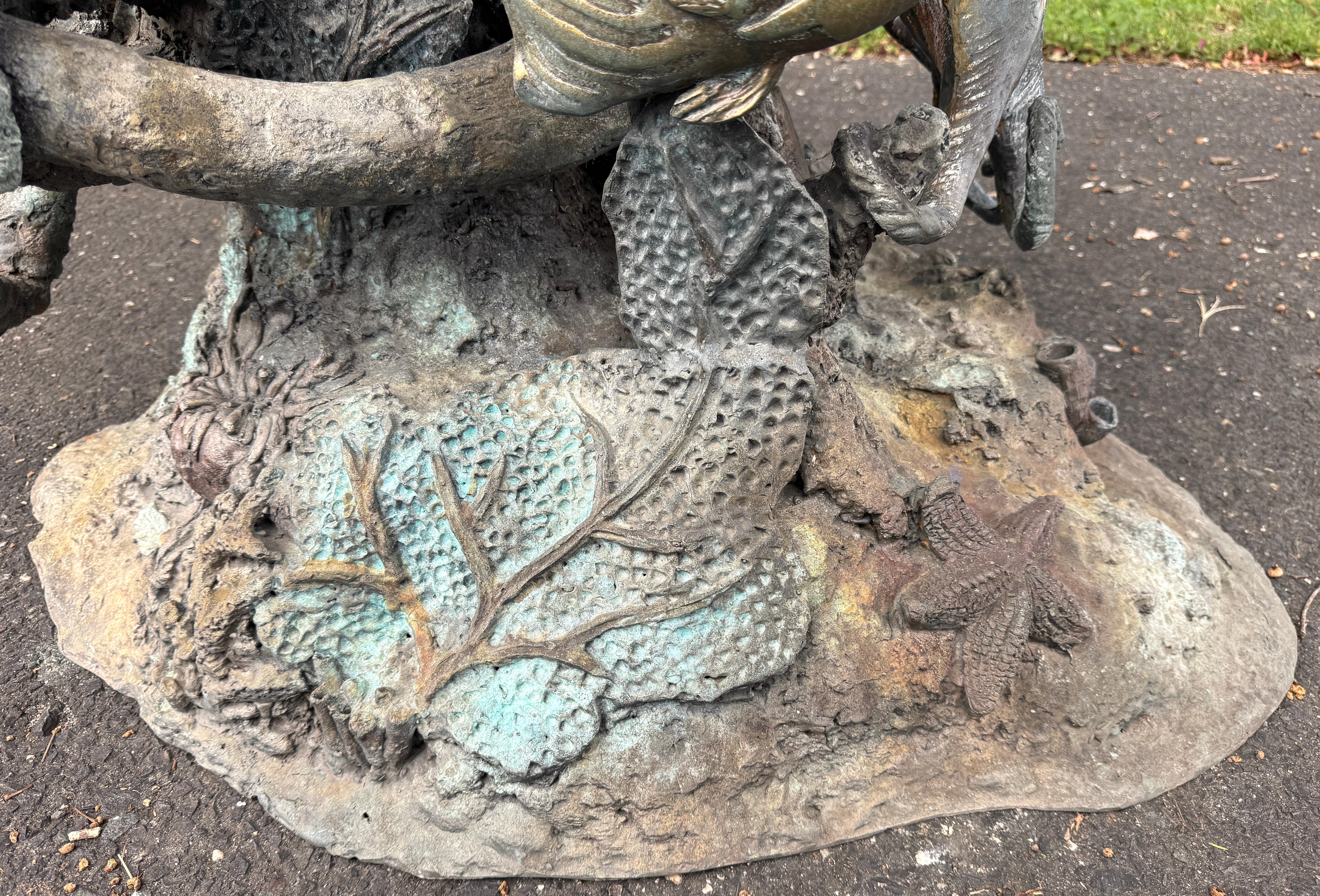 Magnificent Nautical Bronze Fountain Statue For Sale 3