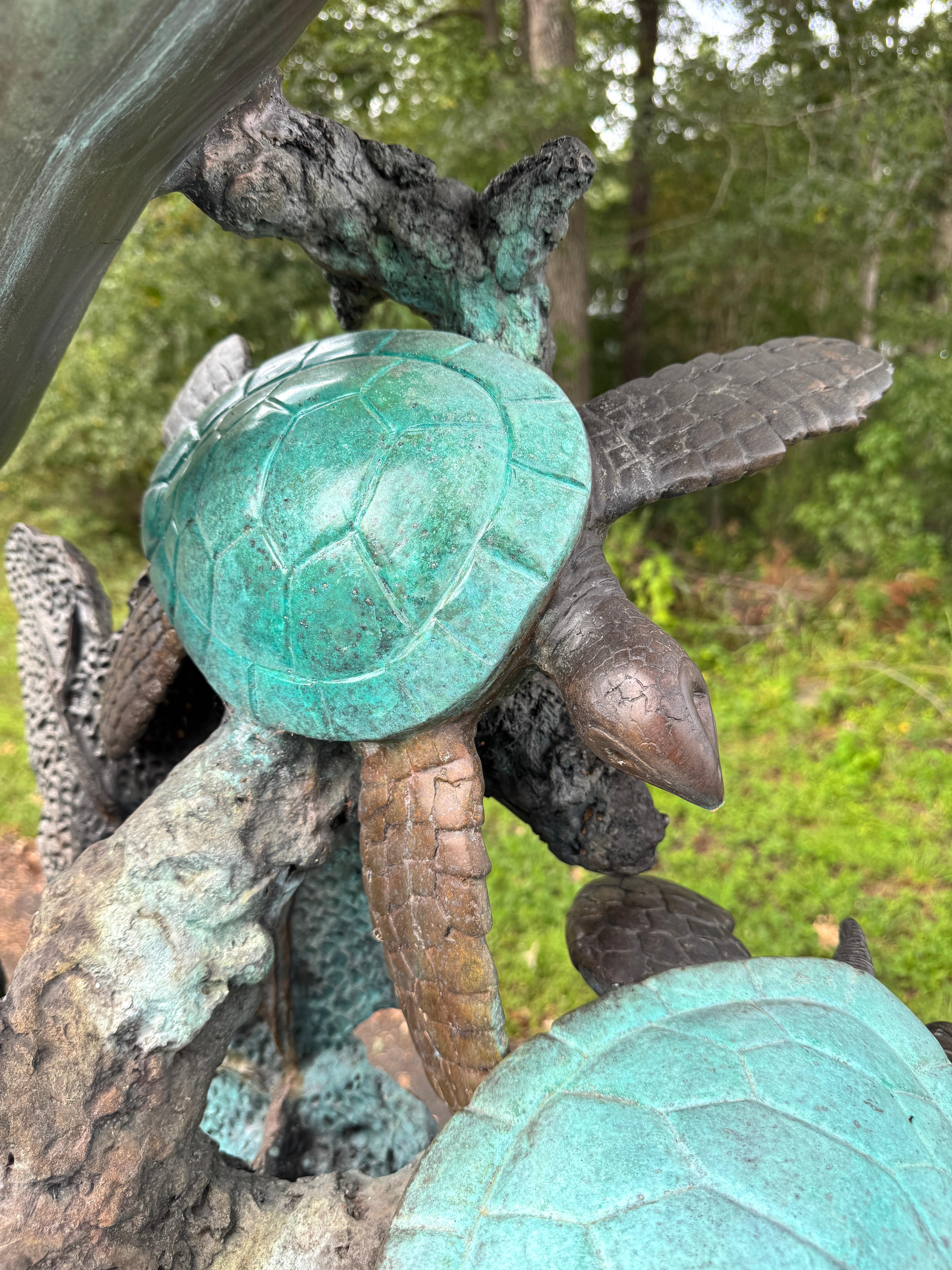 Magnificent Nautical Bronze Fountain Statue For Sale 4