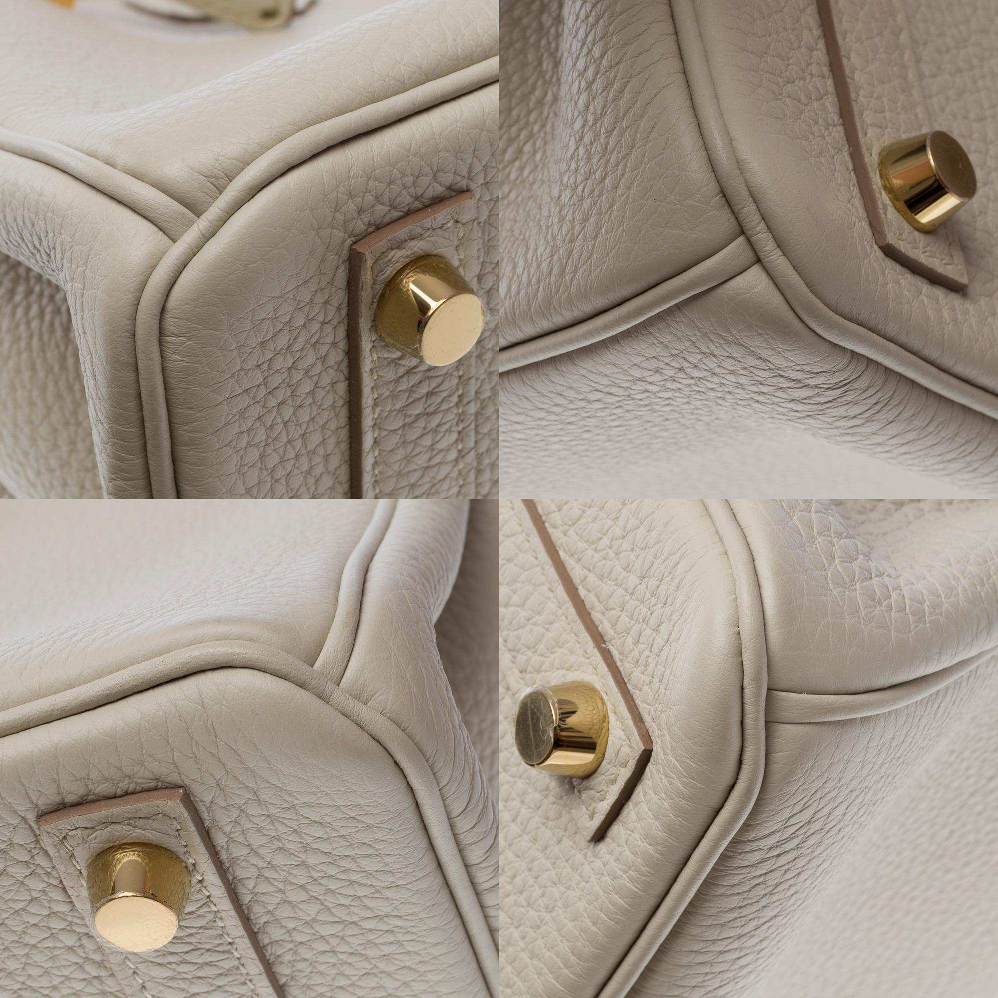 Magnificent New Hermes Birkin 25 handbag in Beton Grey Togo leather, GHW For Sale 7