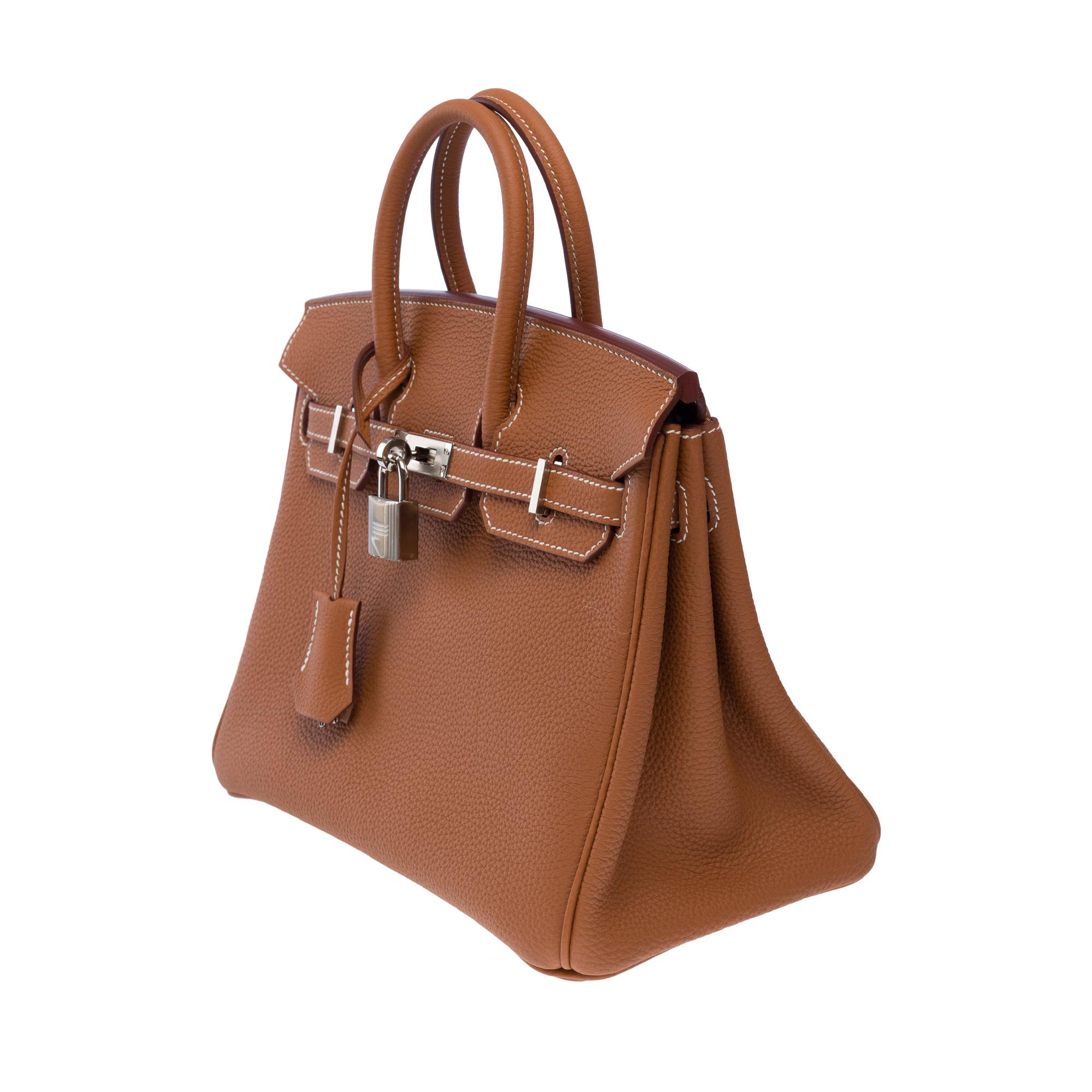Women's Magnificent New Hermes Birkin 25 handbag in Gold Togo Calf leather, PHW