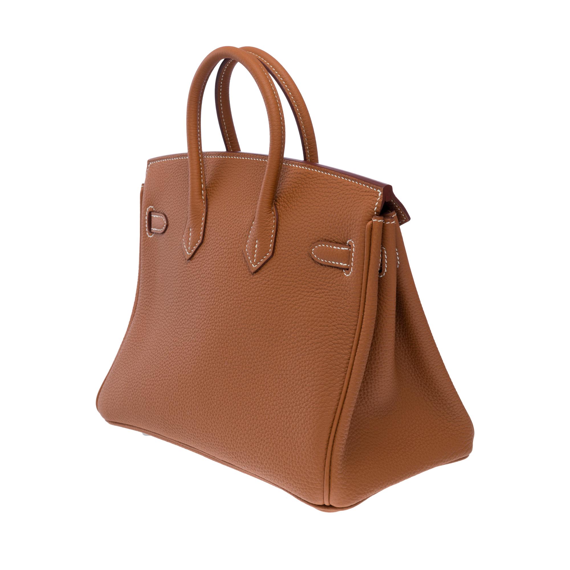 Magnificent New Hermes Birkin 25 handbag in Gold Togo Calf leather, PHW 1