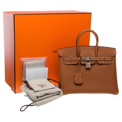 Magnificent New Hermes Birkin 25 handbag in Gold Togo Calf leather, PHW