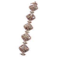 Magnífico NWT 88, 000 Oro 18KT Raro Fantasía Brillante Cognac Pulsera de diamantes