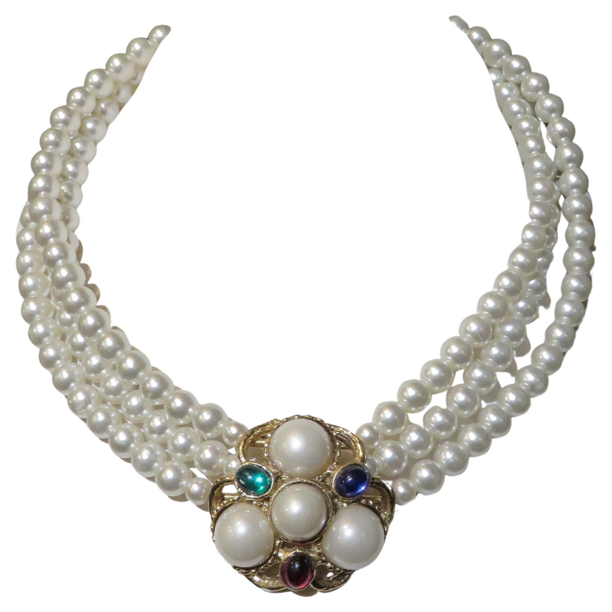 Magnificent NYC Estate 18KT Heavy Gold Overlaid Long Chain Gold Link Necklace