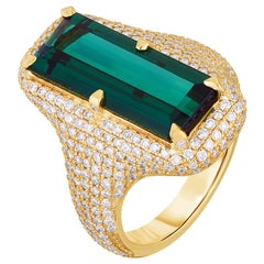 Magnificent, One of a Kind 14 Karat Brazilian Green-Blue Tourmaline 5.91 Carat