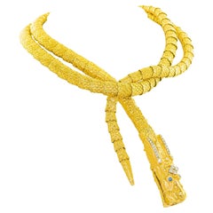 Magnificent One-Of-A-Kind Sixties Gold Necklace, Swiss Modern