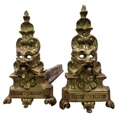 Magnificent original fireplace presenter, chimney heating, grotesque 1870 France