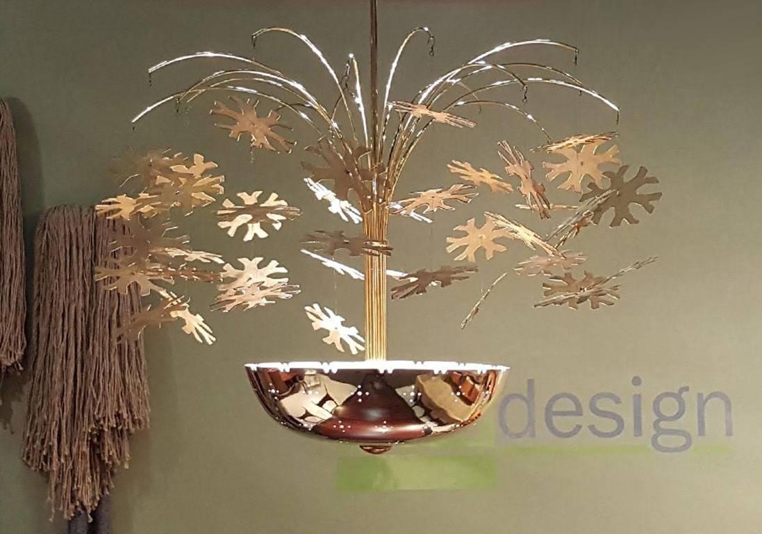 Paavo Tynell Snowflake Chandelier In Excellent Condition In Dallas, TX