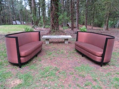 Magnificent Pair of Andree Putman for Ralph Pucci Crescent Moon Sofa Loveseat