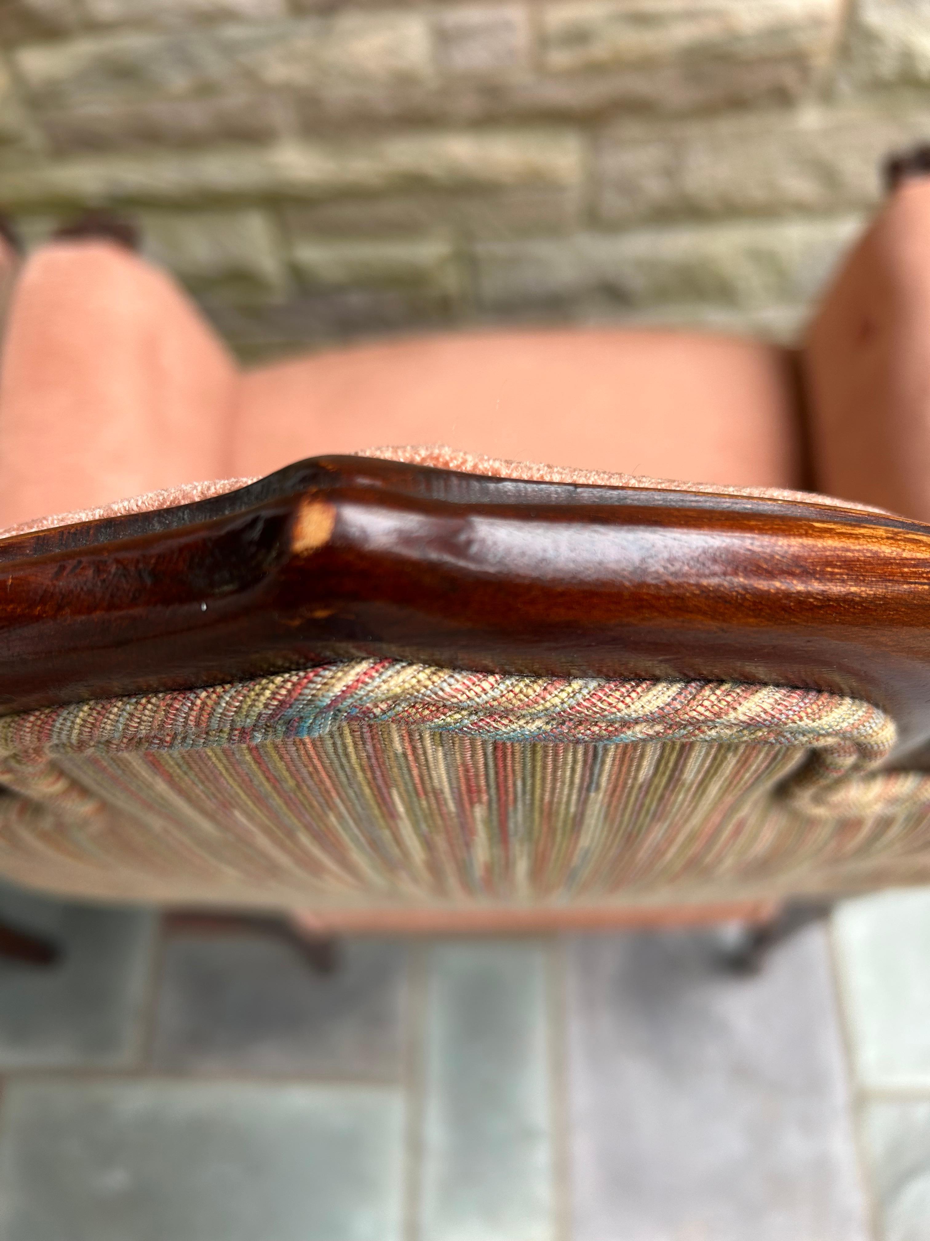 Magnífico Par Grosfeld House Sillas de Salón con Respaldo de Hoja Hollywood Regency en venta 8