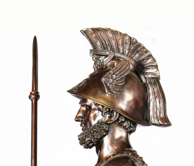 Magnificent Pair of Huge Bronze Roman Soldier Centurion Statues, 20th