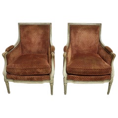 Magnificent Pair of 18th Century French Bergere Chairs