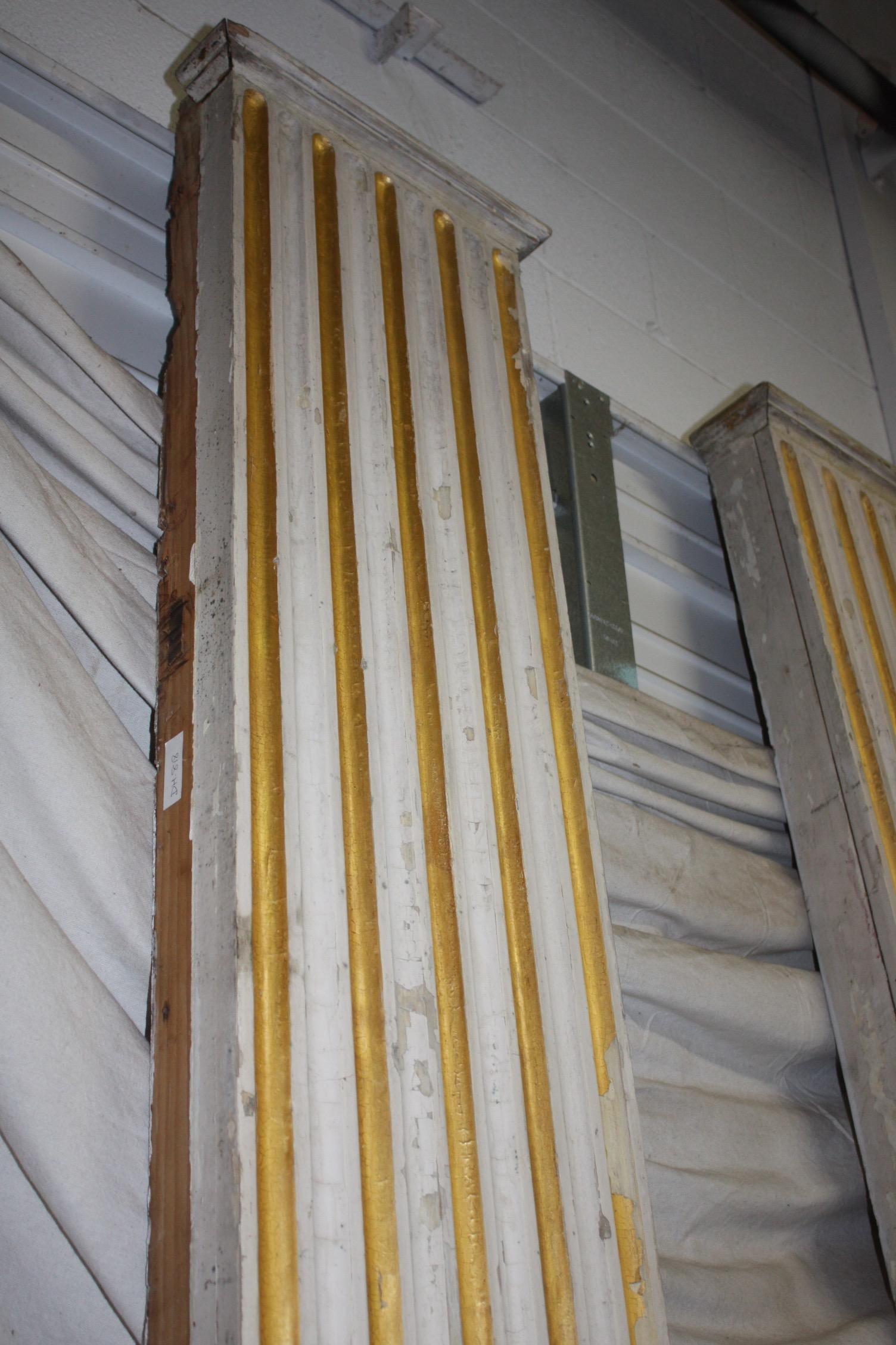 Giltwood Magnificent Pair of 19th Century French Columns