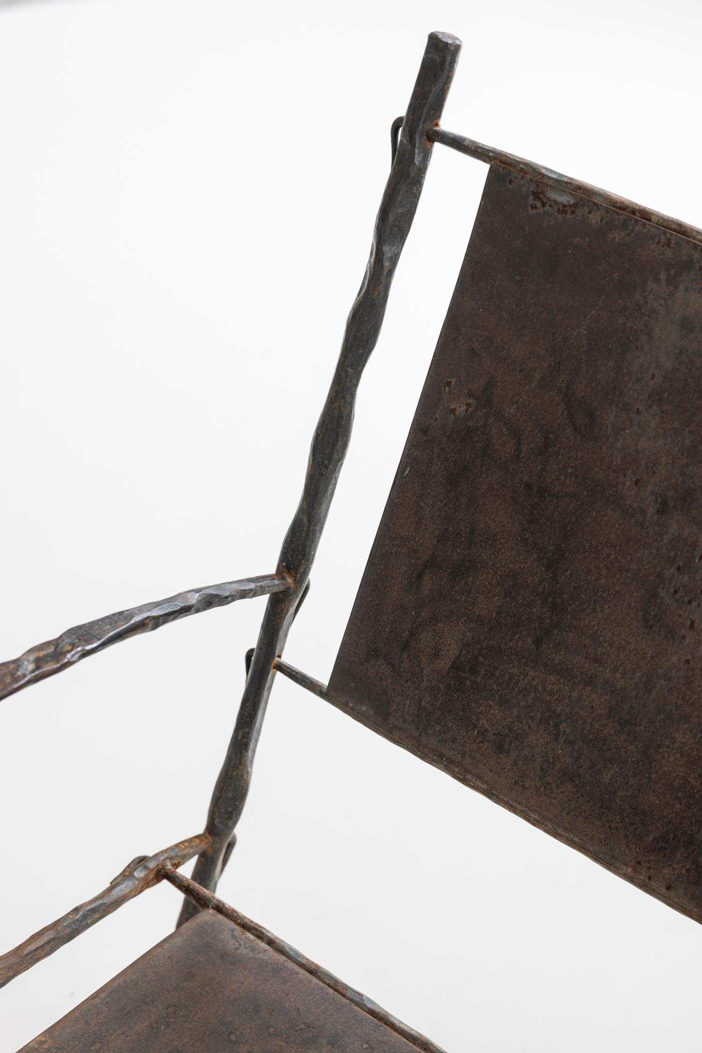Magnificent pair of easy chairs, 1930s, in the manner of Diego Giacometti. 5