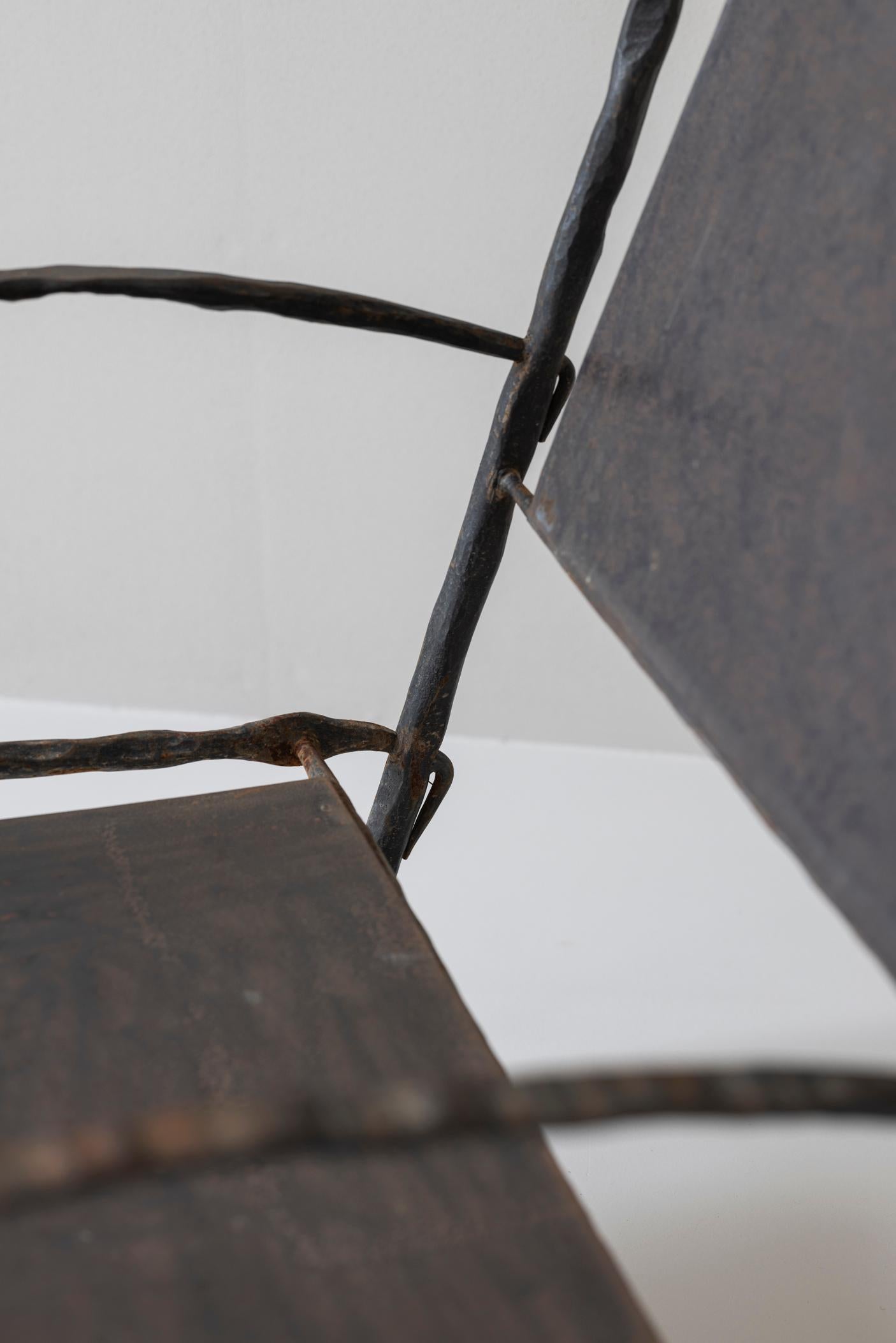 Magnificent pair of easy chairs, 1930s, in the manner of Diego Giacometti. 9
