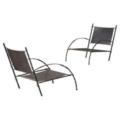 Magnificent pair of easy chairs, 1930s, in the manner of Diego Giacometti.