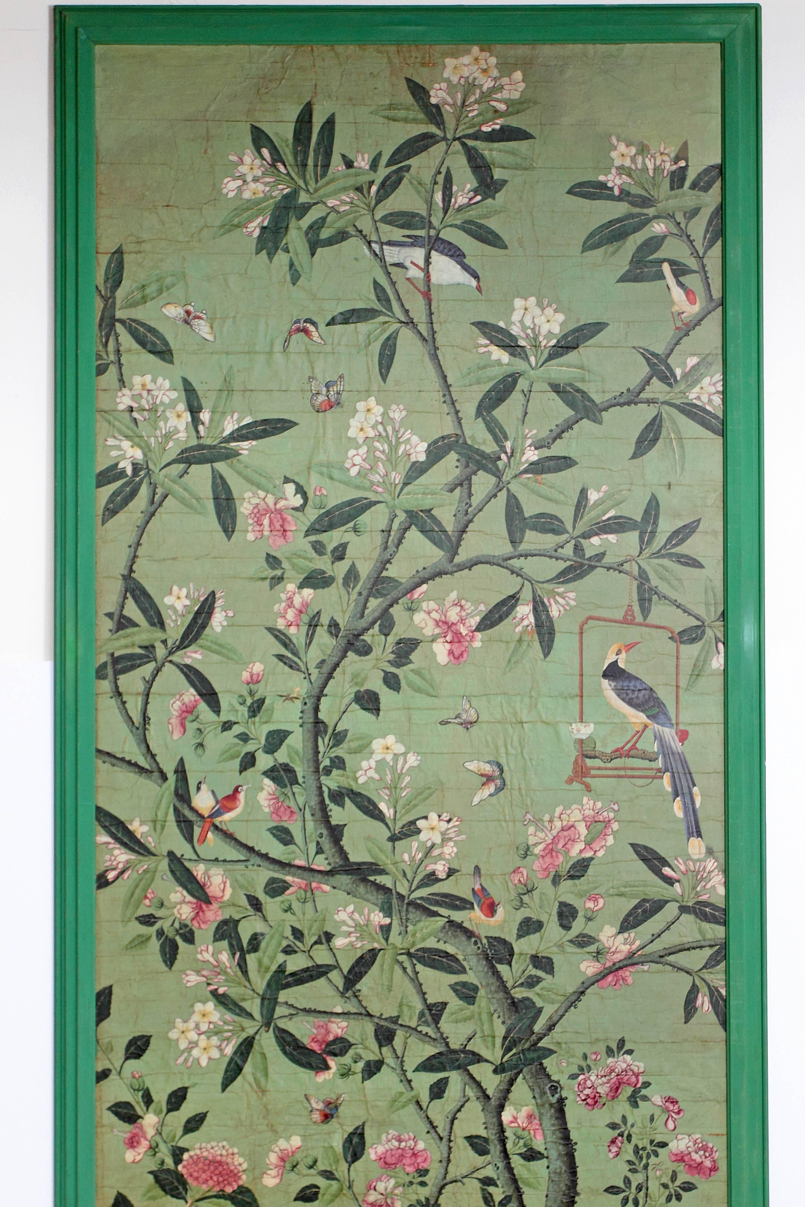 hand painted chinese wallpaper