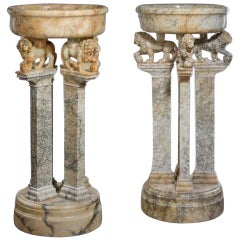 Magnificent Pair of Italian Alabaster Jardinières