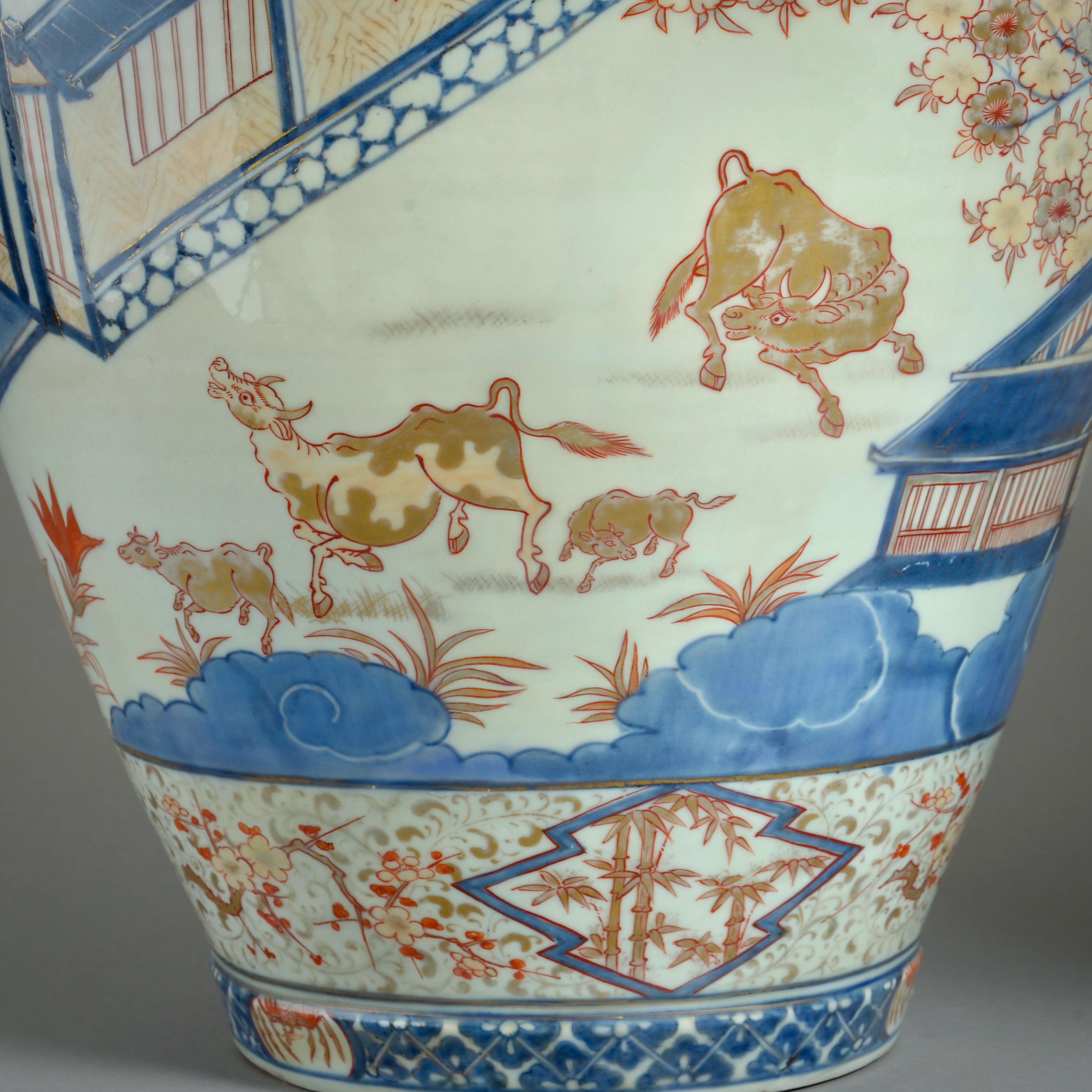 Magnifique paire de vases japonais Imari en vente 3