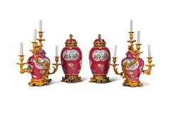 Magnificent Pair of Ormolu-Mounted Pink Chinese Porcelain Vases