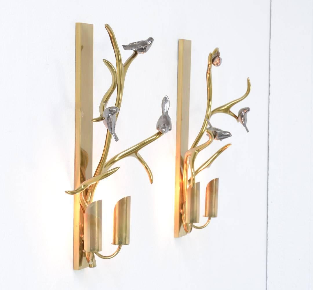 Magnificent Pair of Wall Sconces by Willy Daro In Excellent Condition In Vlimmeren, BE