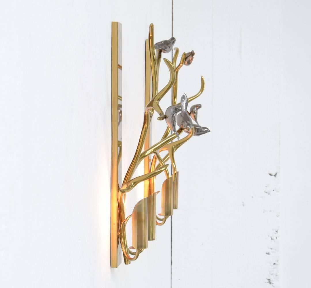 Late 20th Century Magnificent Pair of Wall Sconces by Willy Daro