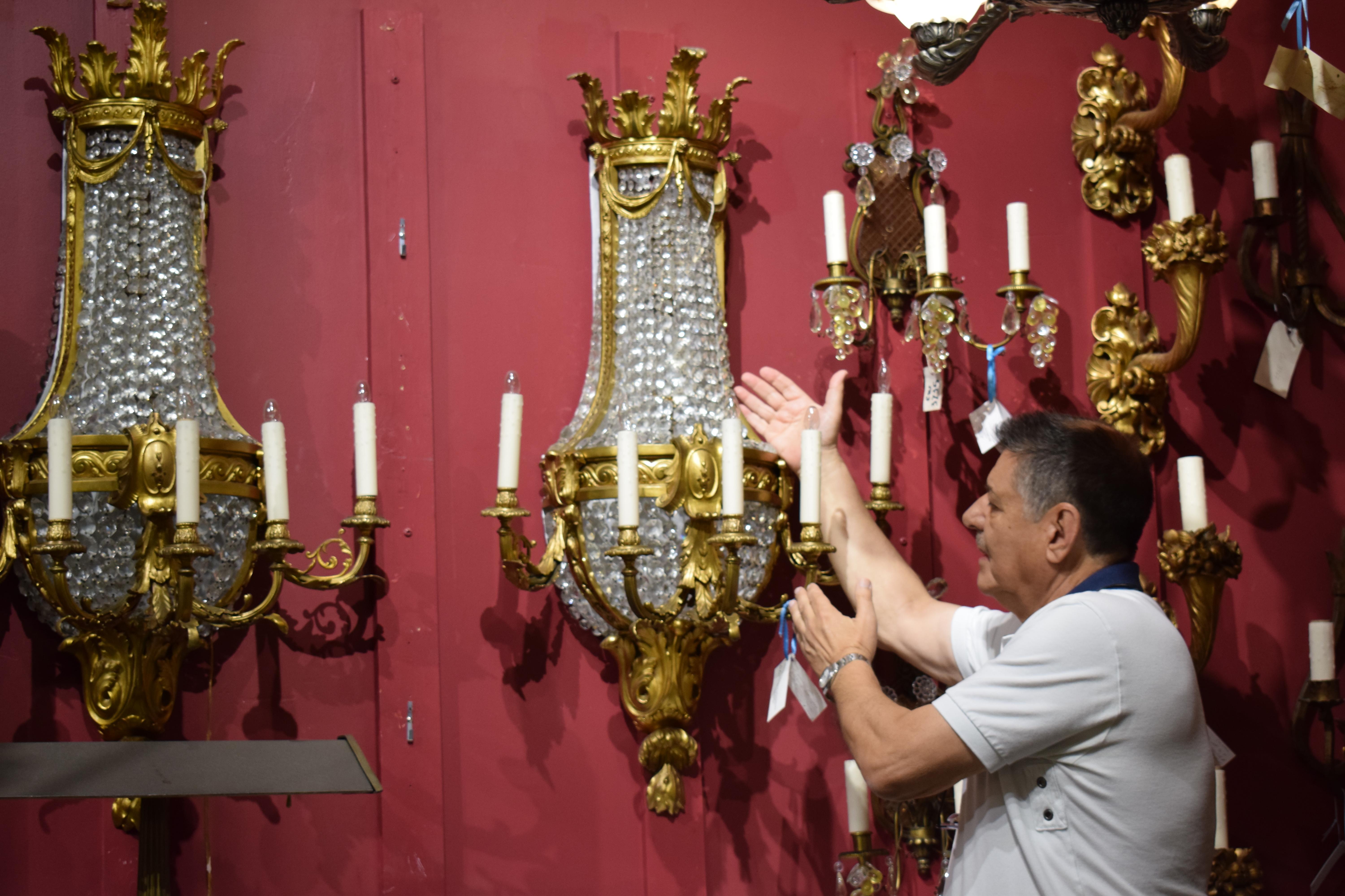 Magnificent Pair of Wall Sconces For Sale 6
