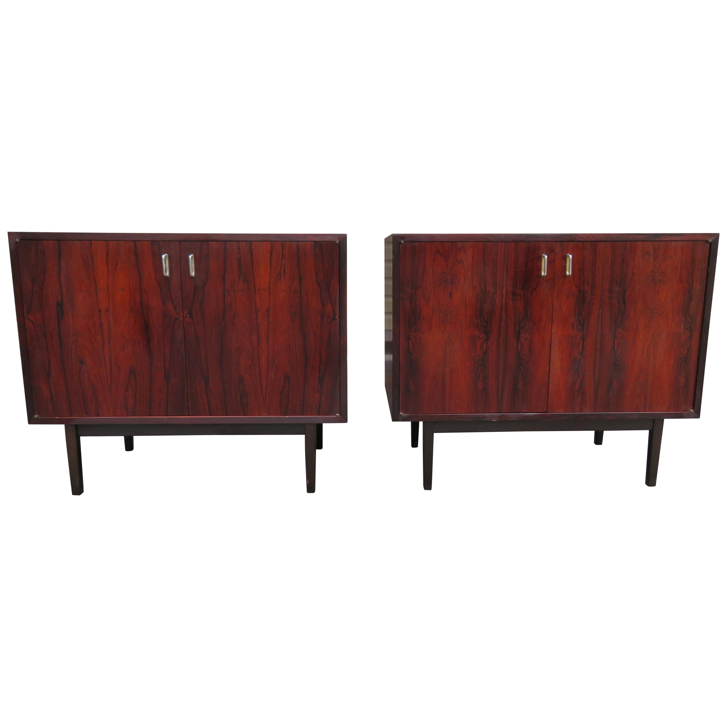 Magnificent Pair of Rosewood Jack Cartwright Founders Bachelors Chest