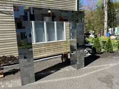 Magnificent Paul Evans Cityscape PE 204 Chrome Brushed Chrome Queen Headboard