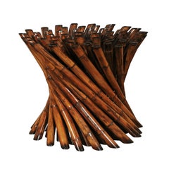 Magnificent Pedestal Bamboo Cluster Center or Dining Table by Budji Layug